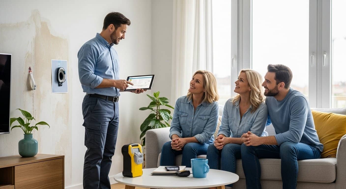 especialistas en humedades, diagnóstico profesional, familia