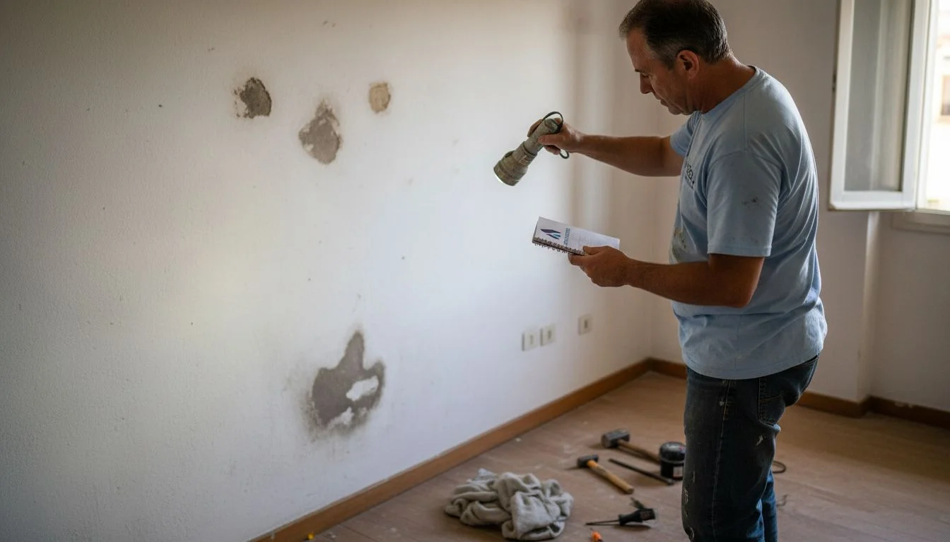 Revisión profesional para detectar humedades y filtraciones en paredes