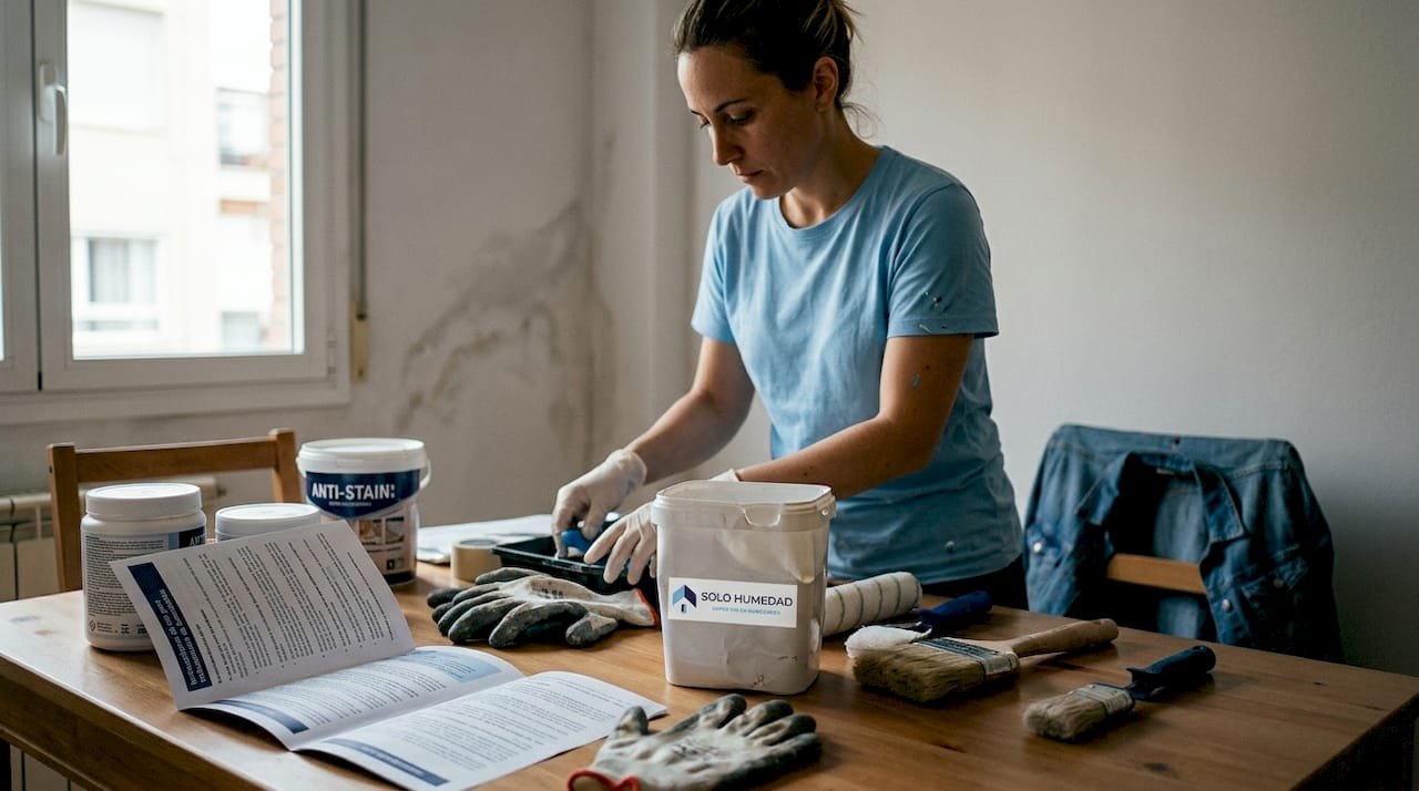 Organizando todo lo necesario para eliminar la humedad en casa