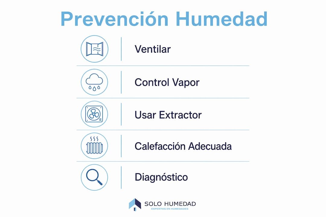 Guía visual con recomendaciones para evitar la aparición de humedad durante el invierno
