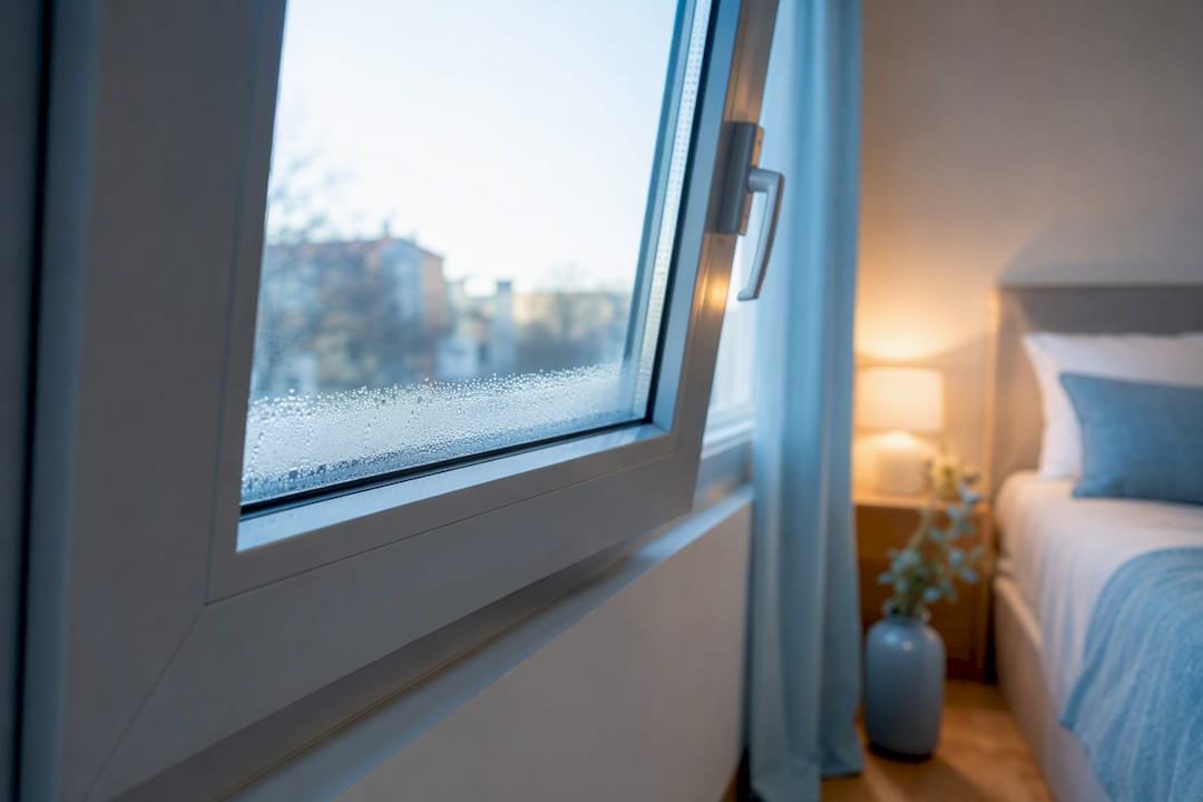 Ventana en microventilación con condensación