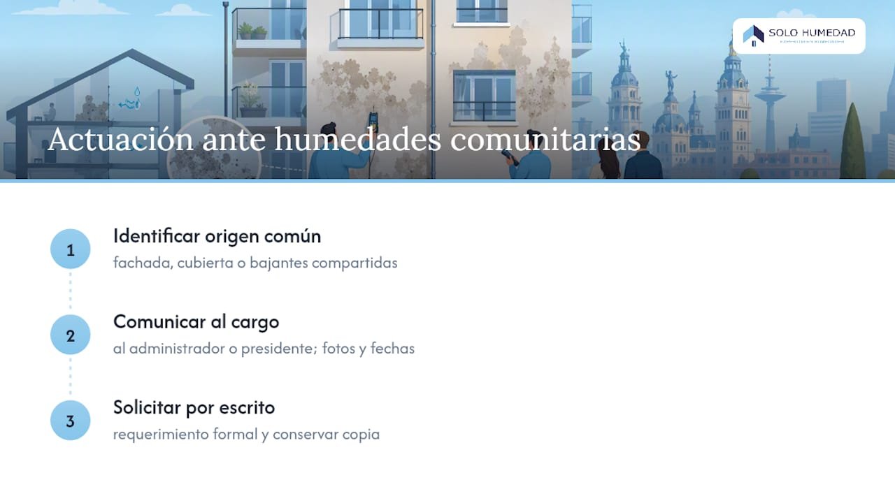 Procedimiento ante humedad en zonas comunes