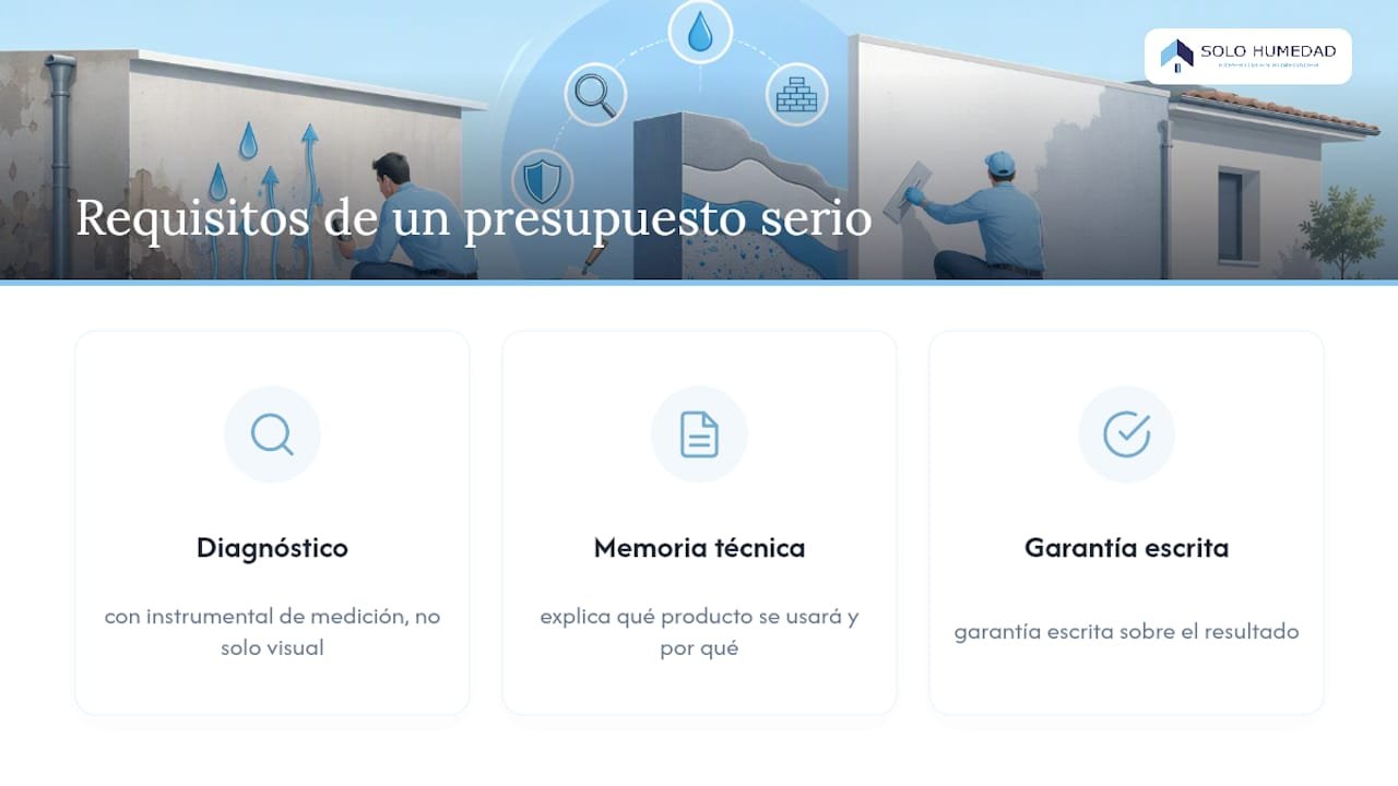 Tres condiciones indispensables para un presupuesto profesional