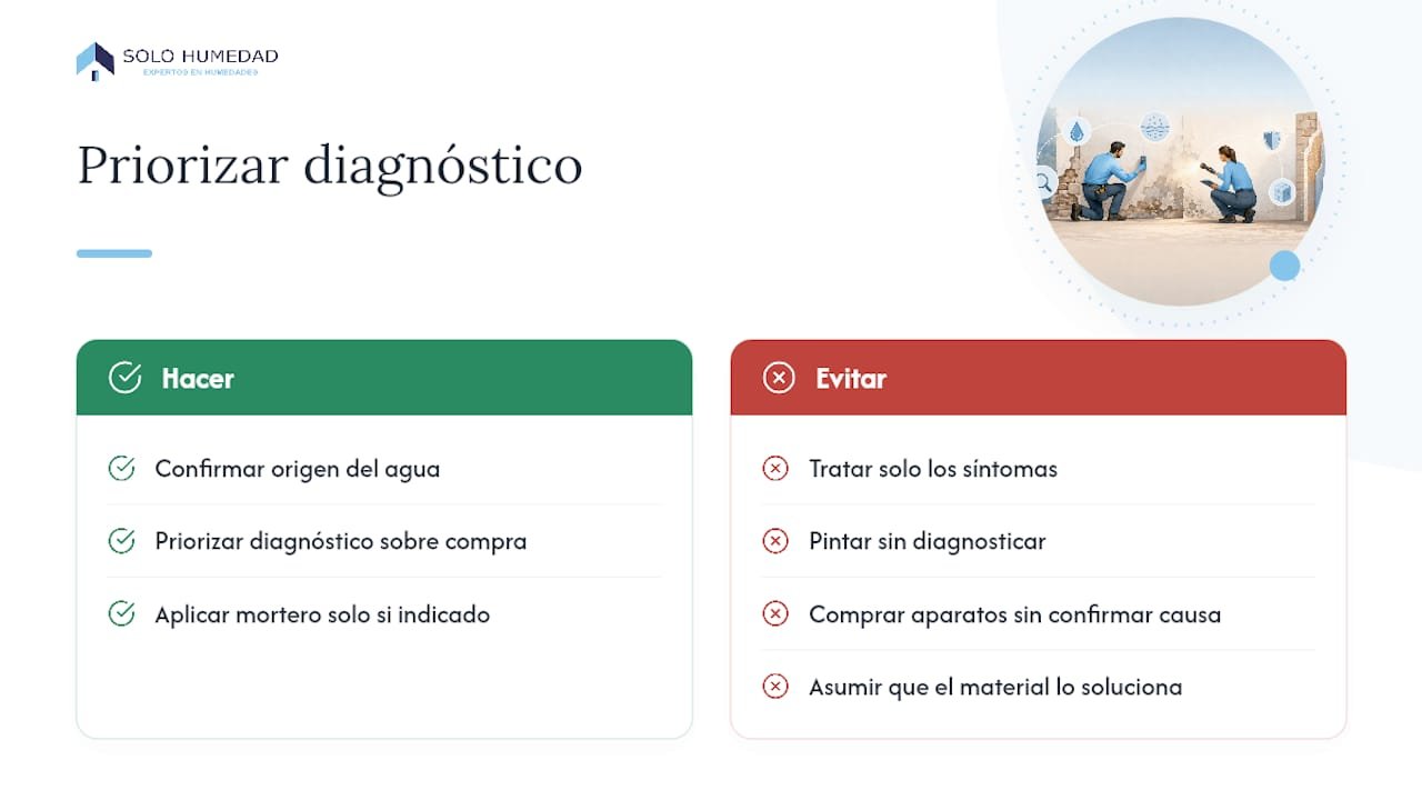 Por qué el diagnóstico pesa más que el producto elegido — overview diagram