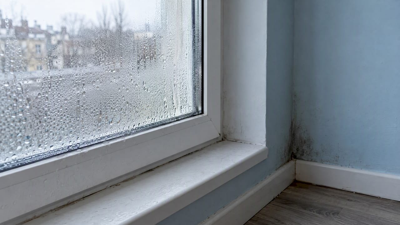 Condensación en el cristal de una ventana interior
