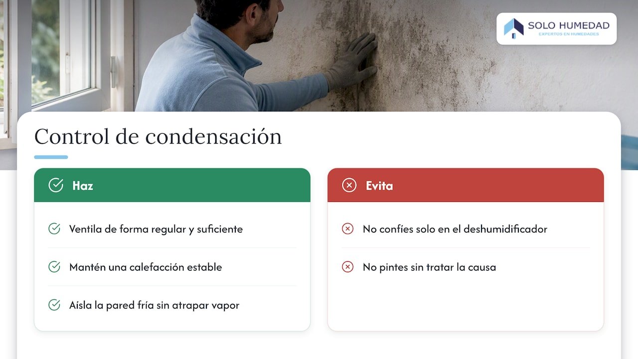 Condensación: ventilar, aislar y corregir el punto frío