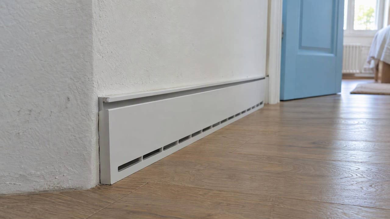 Zócalo ventilado separado de la pared