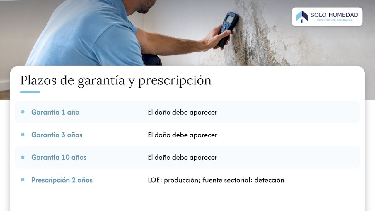 Línea temporal de garantías y plazo de prescripción
